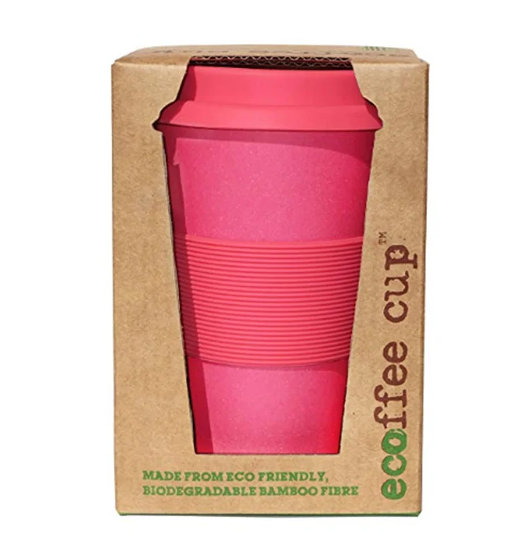 Biodegradable Eco Friendly Reusable Bamboo Fiber 14oz Coffee Cups With ...