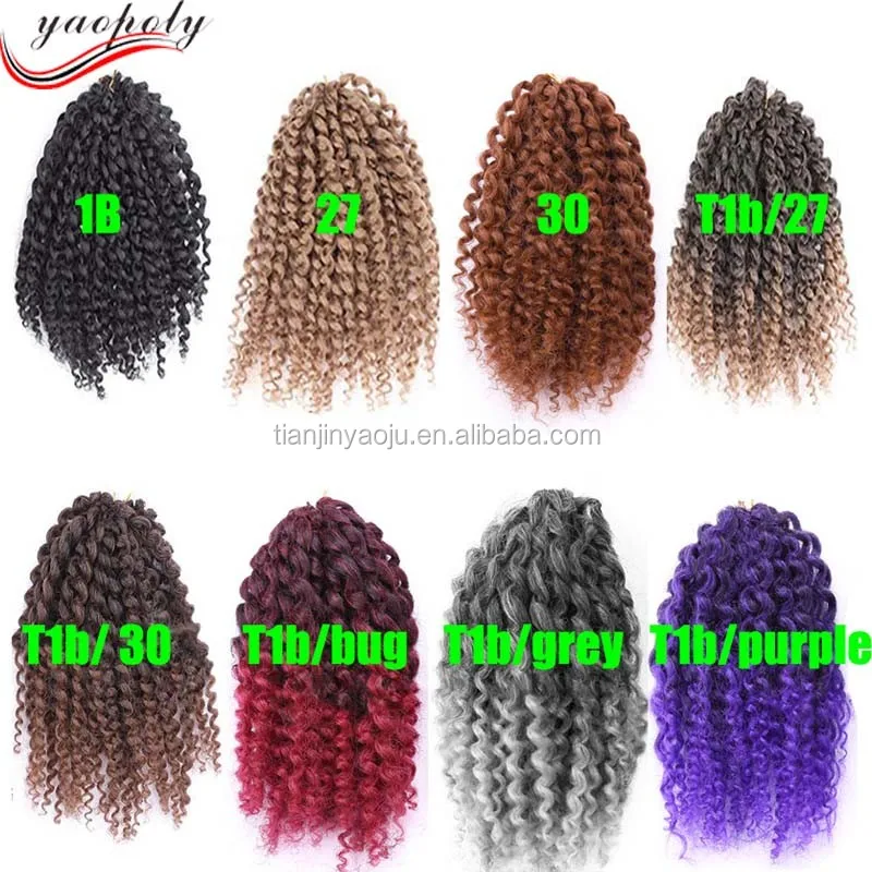 

MALI BOB 3PCS/pack 8 Synthetic Braiding Hair Afro jerry Kinky curly Twist Crochet Braids synthetic hair bulk extension