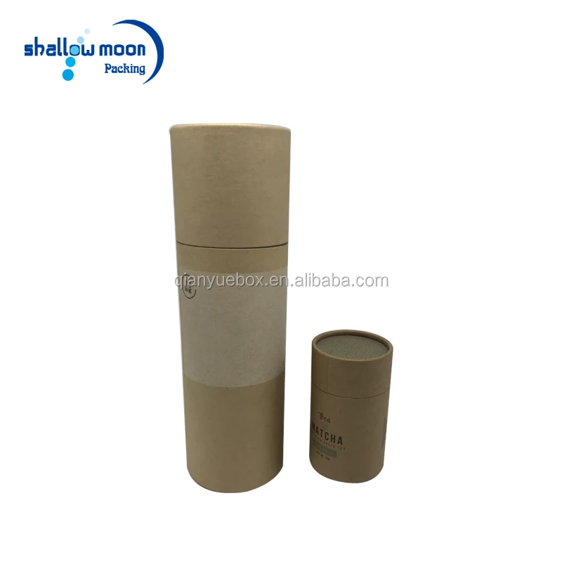 Round Kraft Postal Mailing Packaging Paper Tube With Plastic Caps