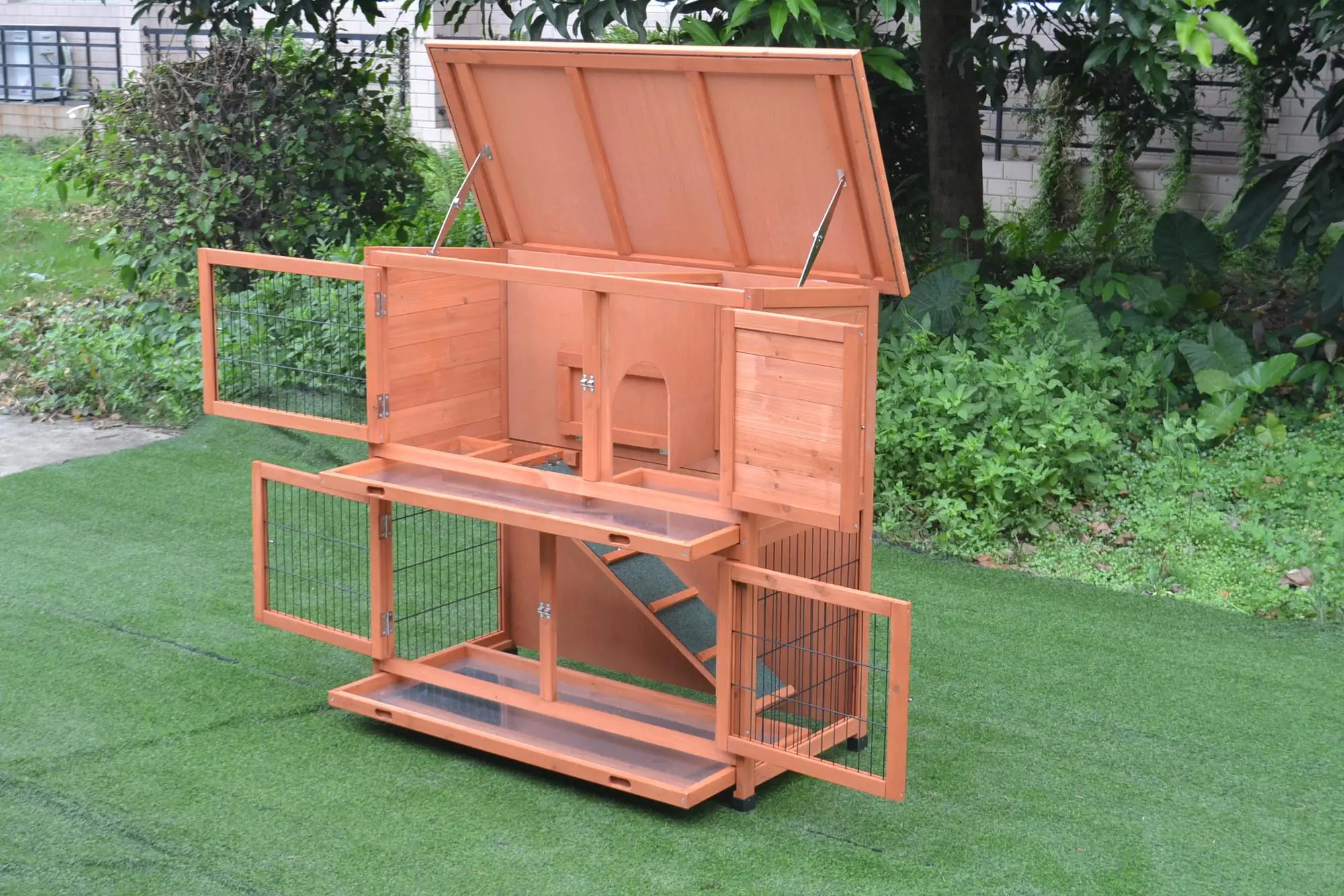 Wooden Rabbit Hutch - Buy 2 Story Rabbit Hutches With 2 ...