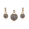 64146 2017 turkish gold plated jewelry fashion pretty earring and pendant gold plated jewelry sets