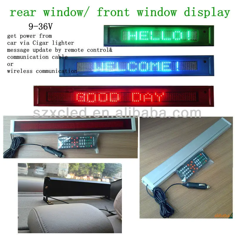 rear window/front wondow LED car message display/ LED moving message display