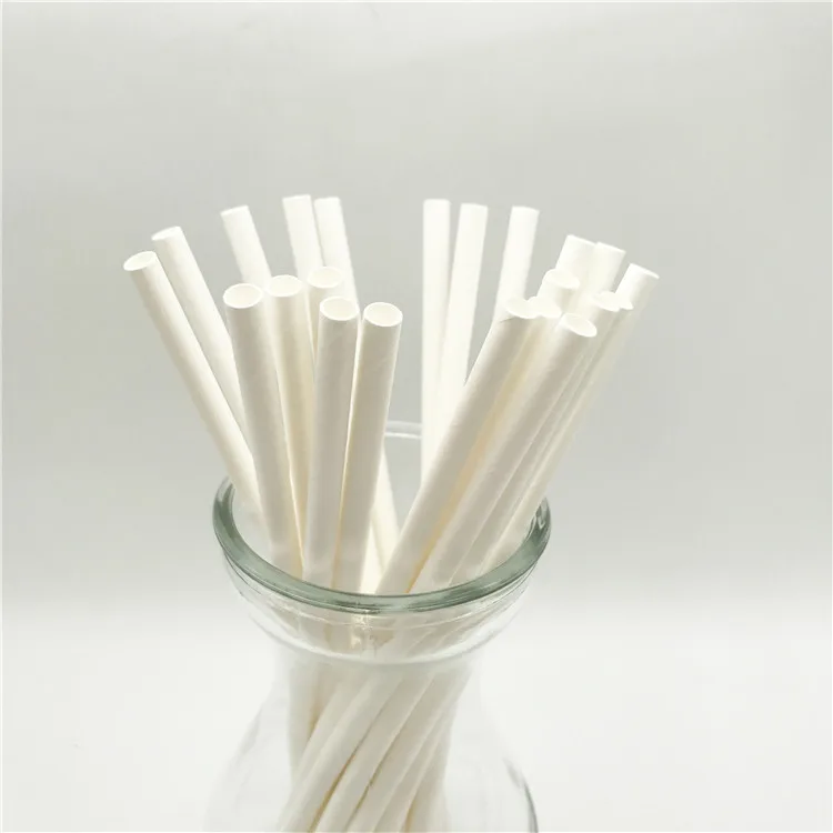 

25pcs/pack manufacturer wholesale food grade paper straws in white and black color