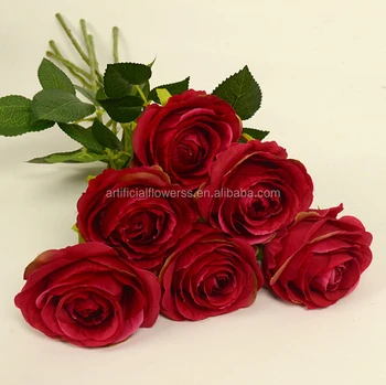 Pabrik Buket Mawar Merah Muda Untuk Bunga Buatan Bunga Buatan