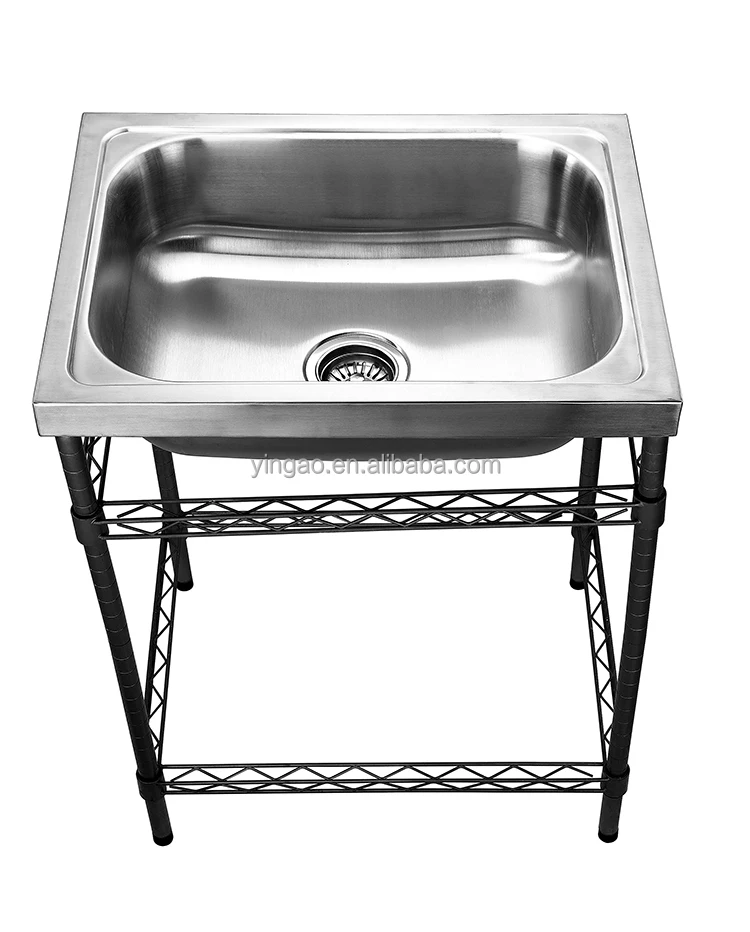 Große Schüssel Platz Größe Tragbare Edelstahl Küche Unterbau Einzigen