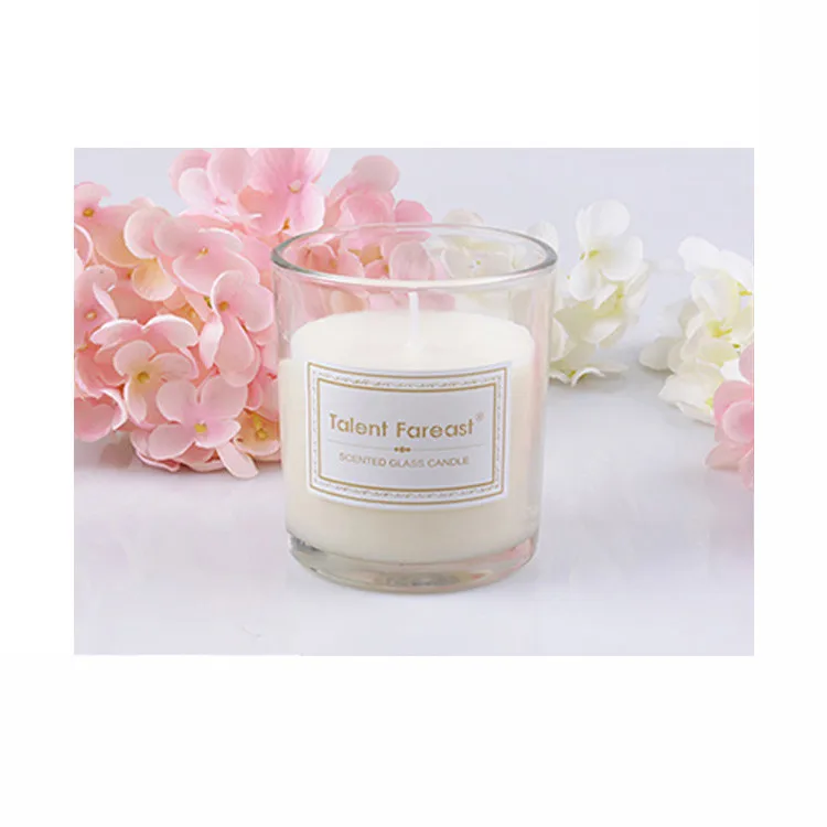 

Chinese style custom printed glass candle jar with bamboo lid