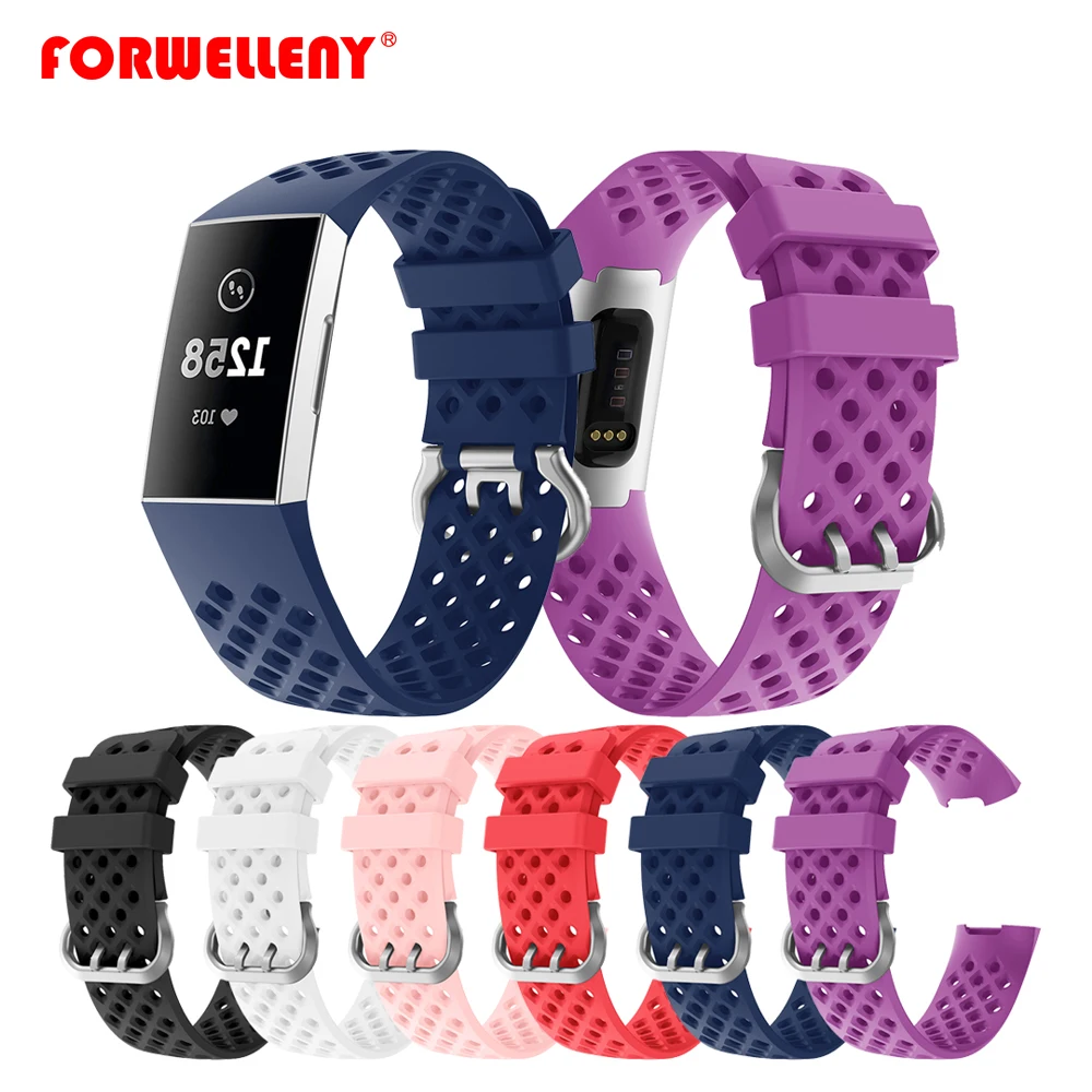 

Silicone Strap wristband band smart watch outdoor sports watches for charge 3
