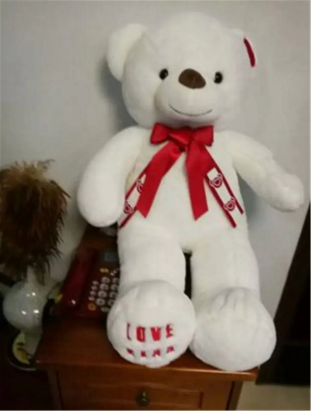 Fancytrader Pop Christmas Bear Plush Toy Giant Stuffed Valentine's Day Teddy Bear Gifts 120cm 47inch9