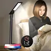 2019 latest LED Table Lamp Folding 4 Light Color Temperature Book Light with qi Wireless Desktop Charger for samsung