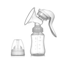 

2019 OEM Bpa Free PP Portable Breastfeeding Milk Breast Manual Pump, Food Grade Silicone Manual Breast Pump With Baby Bottle
