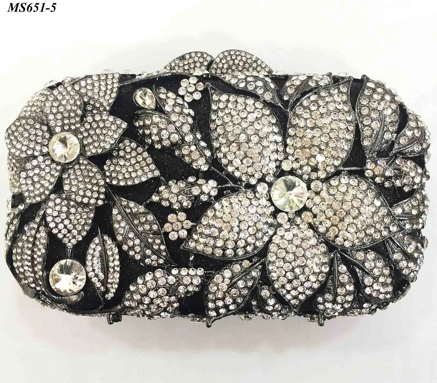 

Unique shaped Clutch Female Bag with Shoulder Chain Silver PU Black Crystal Clutch Handbag for Women Free Shipping