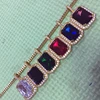 Miss Jewelry Christmas Lucky Multicolor Natural Stone Necklace Ruby Pendant