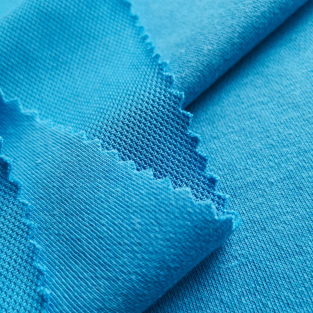 
China mill breathable polycotton pique jersey fabric high color fastness for kids campus polo uniforms RTS 2009 