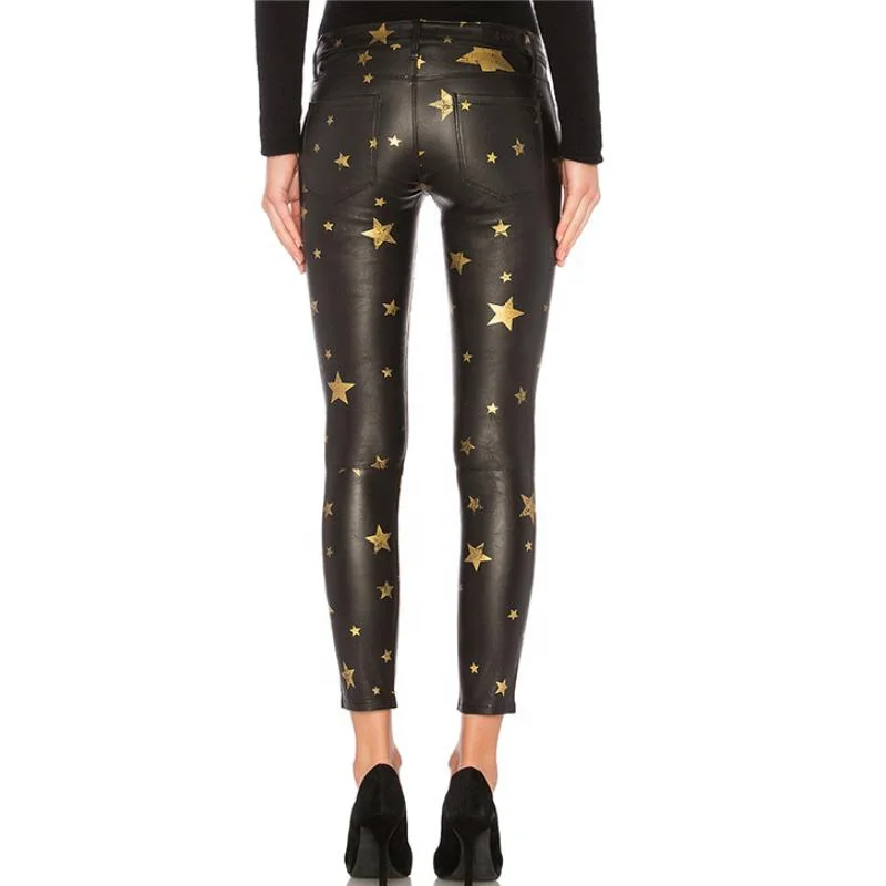 womens skinny leather trousers