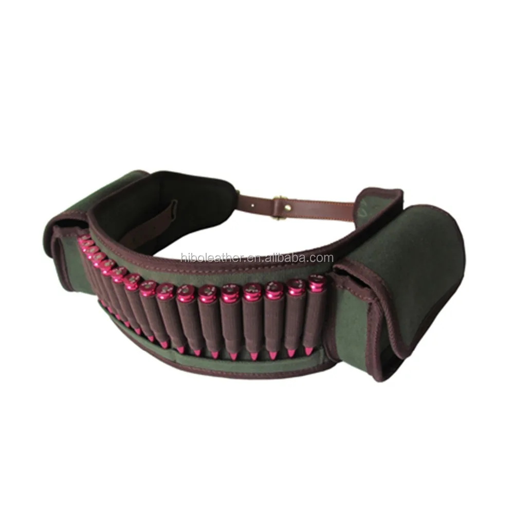 

Safari 16 loops with pouch rifle cartridge belt, Green