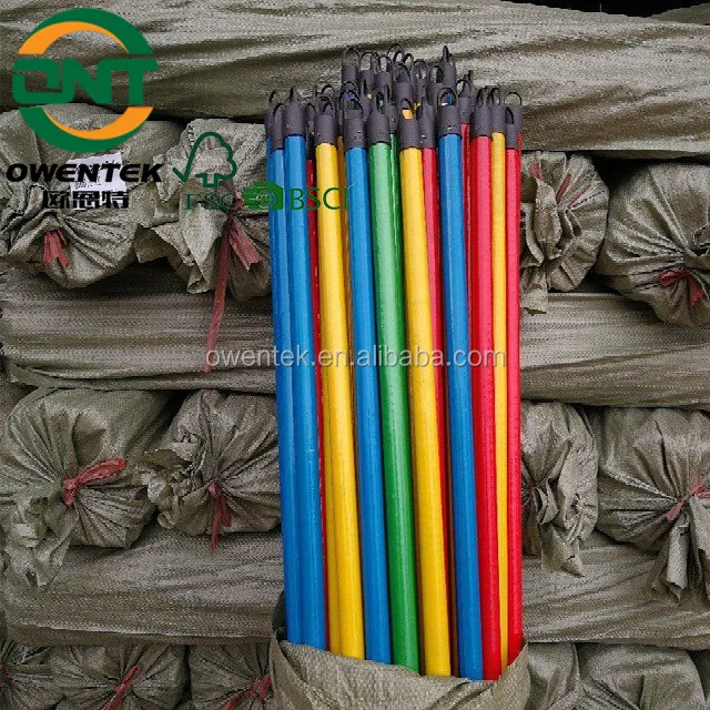 Ouplent Wooden Broom Stick Polished Smooth Surface Commodity 120*2.2