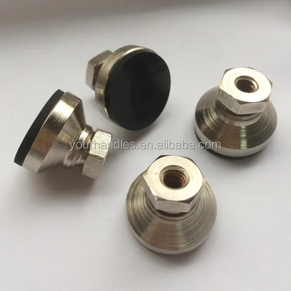 Socket Mount Leveling Pad,Swivel Feet,1" Non Skid Base Leveling Feet