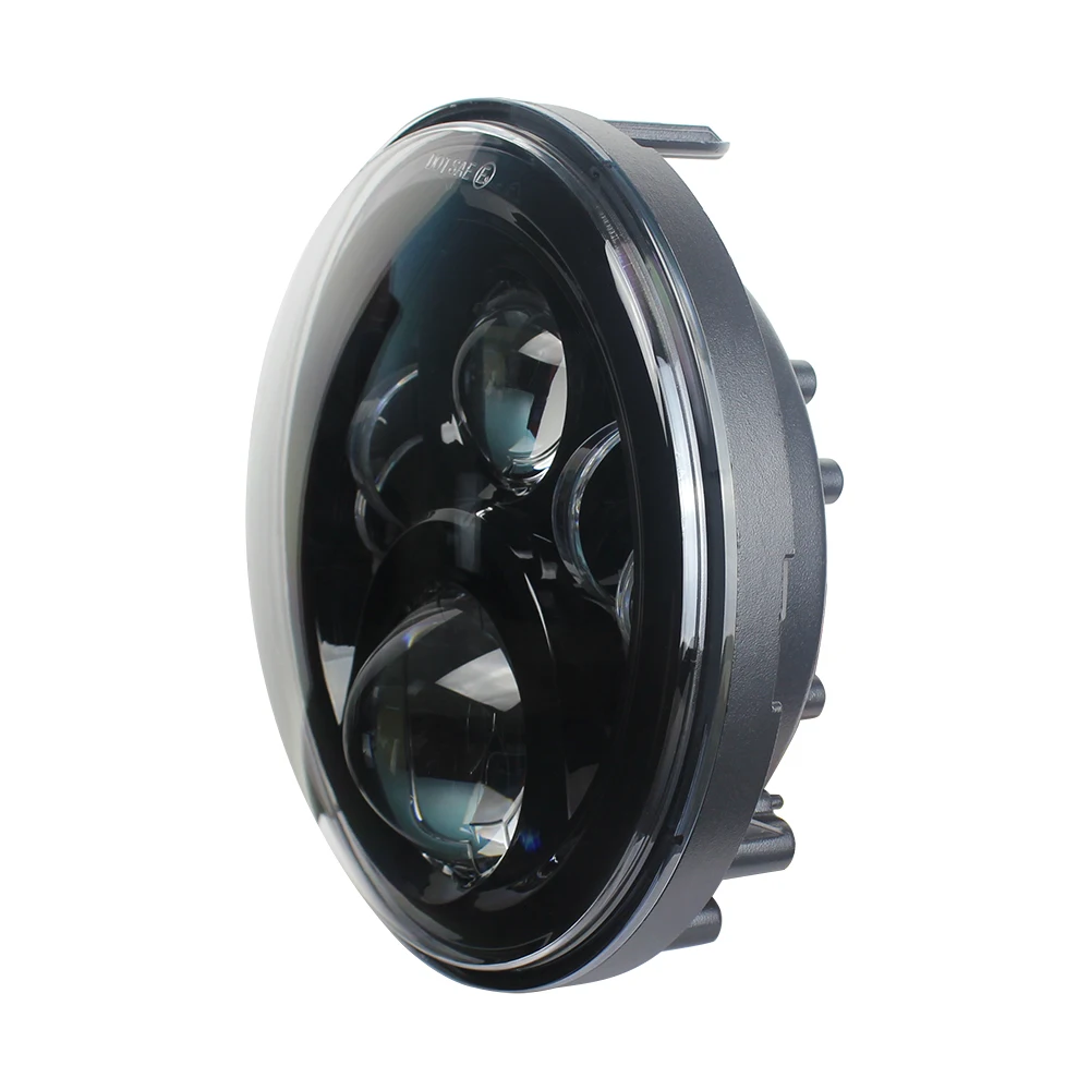 7" Inch Round LED Headlight Angle Eyes Hi-low Beam Kits For Motorcycle
