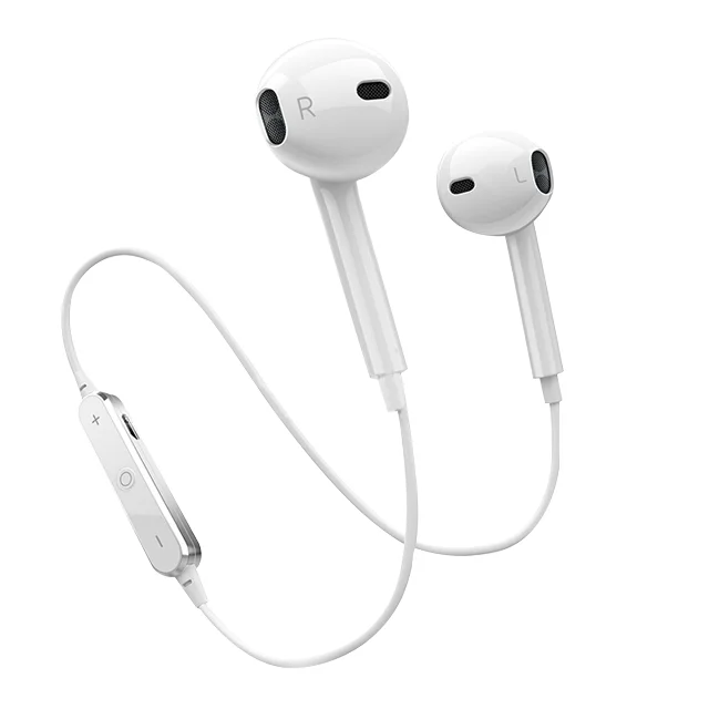 

White color Smart mobile phone Bluetooth 4.1+EDR headset, Wireless In-Ear Earbuds S6 bluetooth earphone, N/a