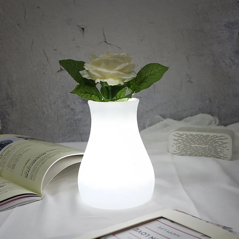 

Decorative LED growing flower vase for events party, White and custom