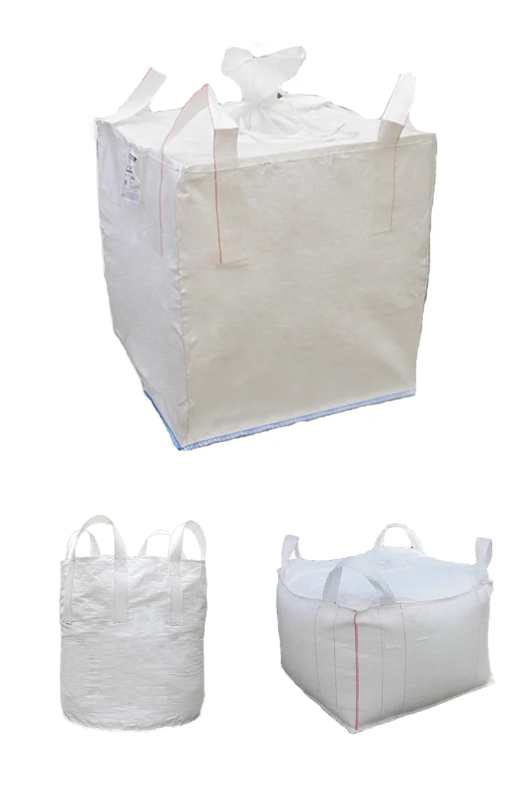 100 Pp Raw Material Big Bags 1000kg Polypropylene Jumbo Bag Lifting