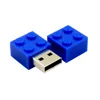 Promotional Gift Key Chain Memory Stick Plastic Colorful Building Blocks Usb 2.0 Flash Drive 4GB 8GB 16GB Toy Bricks USB Stick