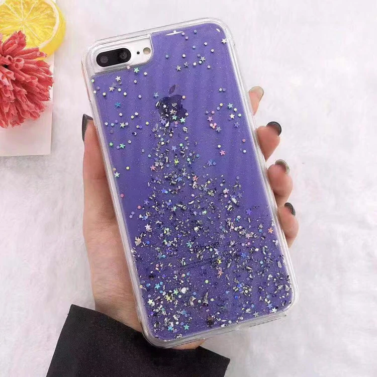 

2 in 1 Hybrid Bright Armor 3D Epoxy Phone Case For iPhone 7/8 Plus Bling Glitter Back Cover