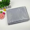 High quality cheap shiny silver grey satin material