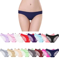 

TuKIIE Hot Selling Seamless XXL Transparent Underpants String Underwear Lingerie Sexy, Ice Silk Soft low-Rise Lace Panties Women