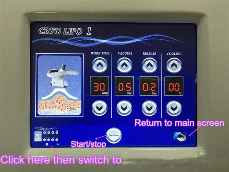 2 Cryo Handle Fat Freeze Belt Vacuum Lipo Cavitation RF Laser Slim Machine