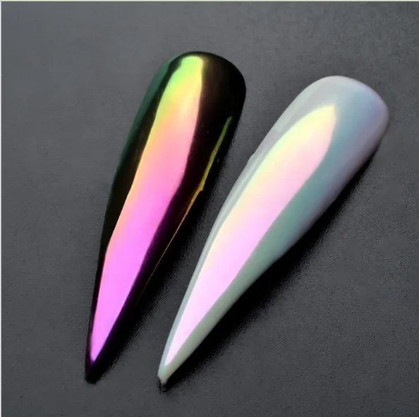 

2019 bulk! Aurora mermaid pigment flakes / Transparent chameleon flakes with mirror effect best for cosmetic, Nail Art, Transparent, multi colors