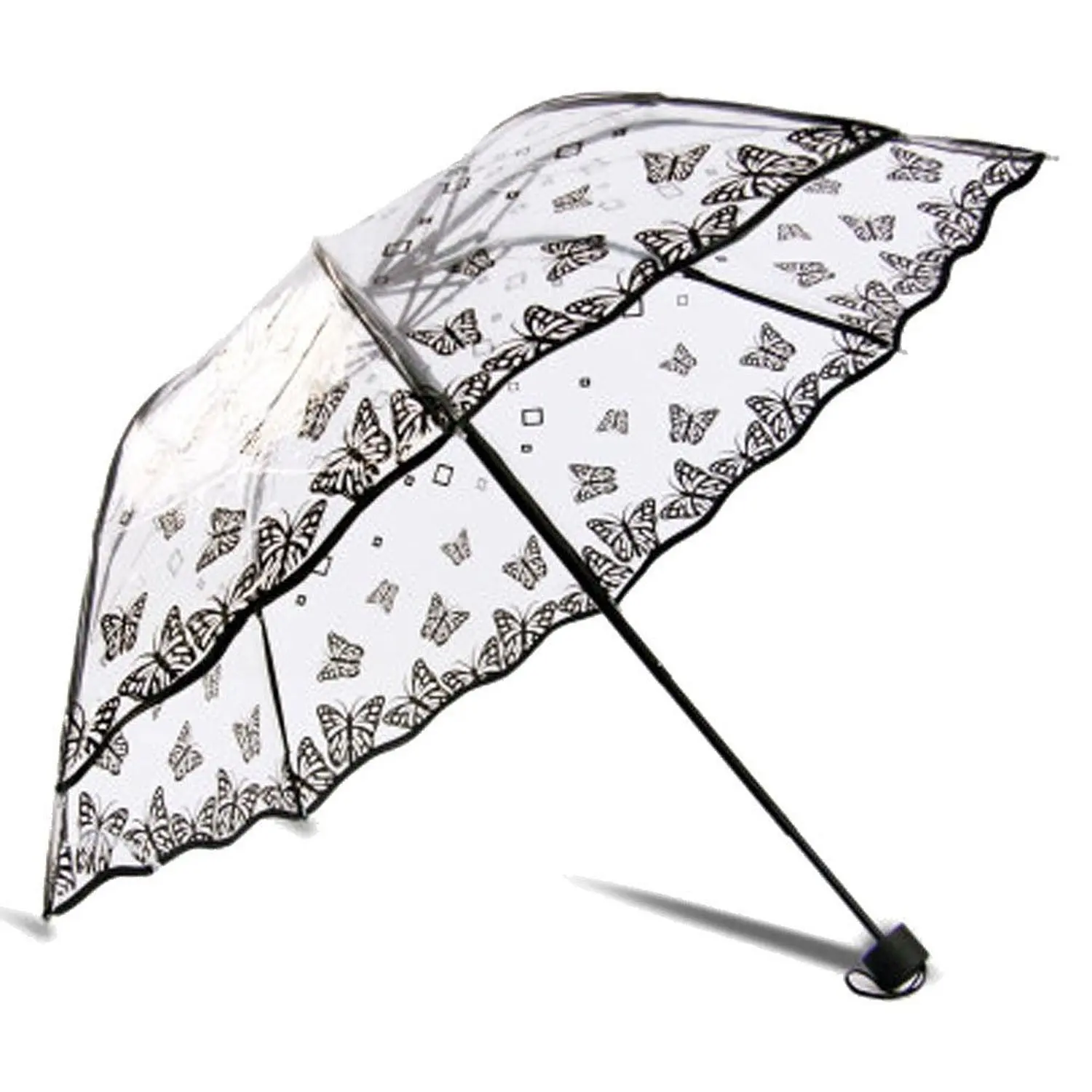 Прозрачный зонтик складной