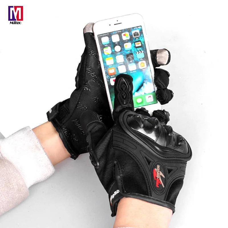 

Probiker Touch Screen Gloves Motorcycle Gloves leather Winter&Summer Motos Motocross Protective Gear Racing Gloves, Blue;black;red