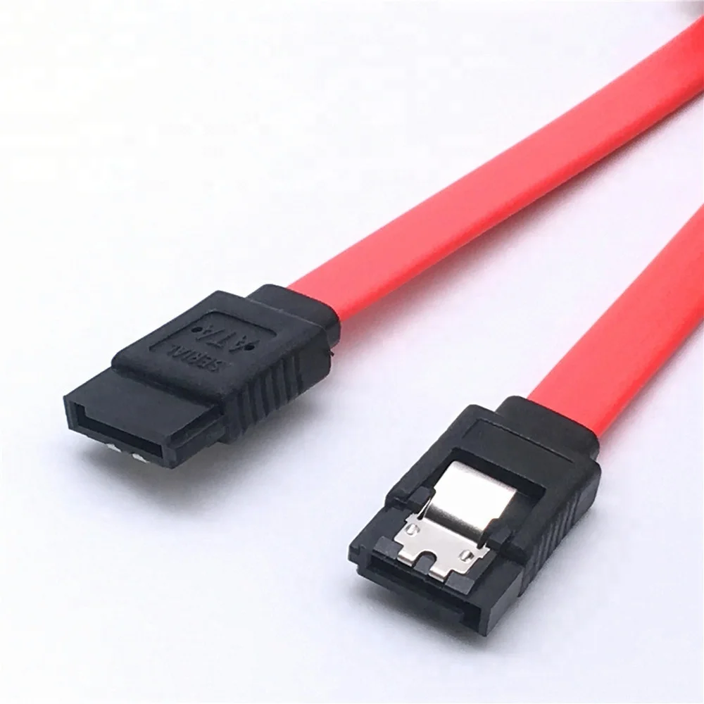 Sata 2 3 Data Cable With Locking Latch Dual Clip Hdd Straight Female To