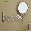 Chrome finish wall mounted bathroom pulling mirror bathroom mirror with magnifier