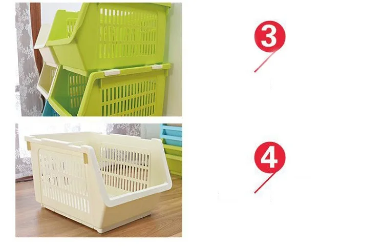 Plastic Moving Foldable Basket With Cover