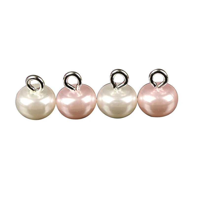 

16L 10mm Household DIY Pearl Button for Garment Decoration Buttons, Ivory pearl+silver hook