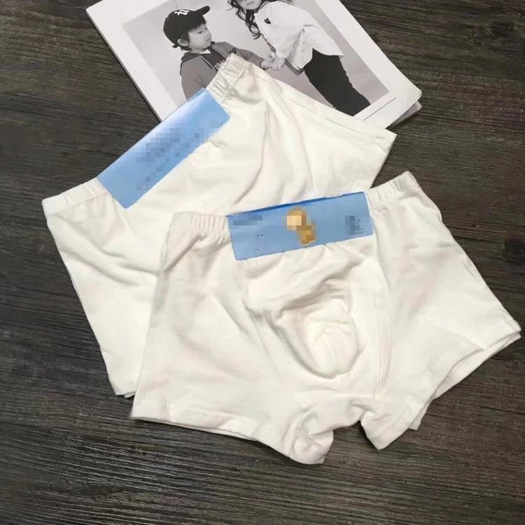

Manufacturer organic cotton boy briefs Kids girls white Boxer Underwear