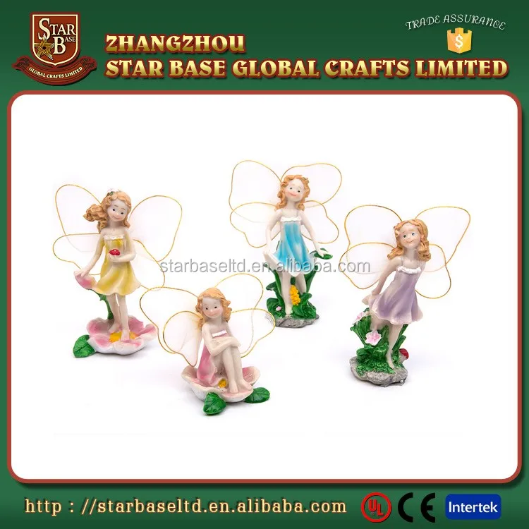 Factory Custom Made Little Angel Figurines Fairy Garden Decorations Resin Cheap Small Angel