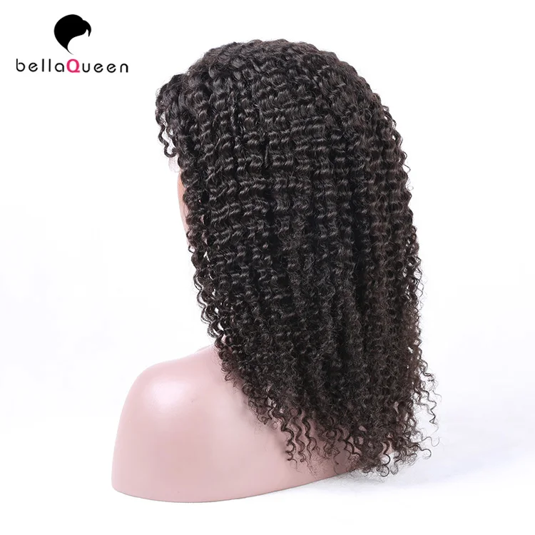 

100% woman kinky curly brazilian hair lace frontal wig human hair