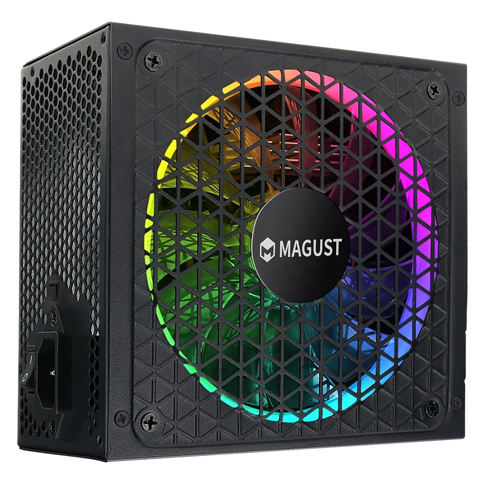 

New 14cm Cooling Fan Atx 600w Rgb Psu 230v Computer Power Supply For Gamer