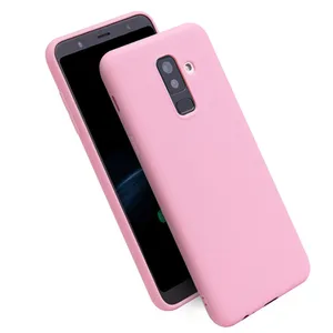 Candy Color 1.0MM Matte TPU Mobile Phone Case for Samsung j8 2018 A6 Plus TPU Phone Case Cover Factory Price