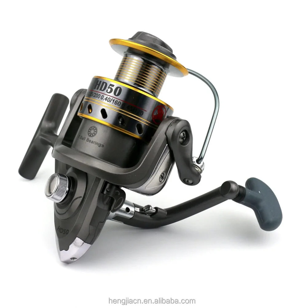 

High Quality Spinning Fishing Reels HD50 Metal Spool playing up fishing reel, As picture
