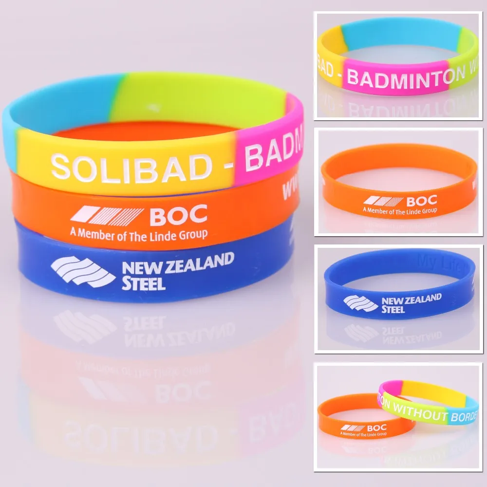 Customized Logo Reflective Pvc Slap/snap Wristband Ruler Clap Bracelet/hot Selling Circle