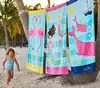 Children beach towel 100% cotton cut loops print beach towel OEM available cartoon print china supplier