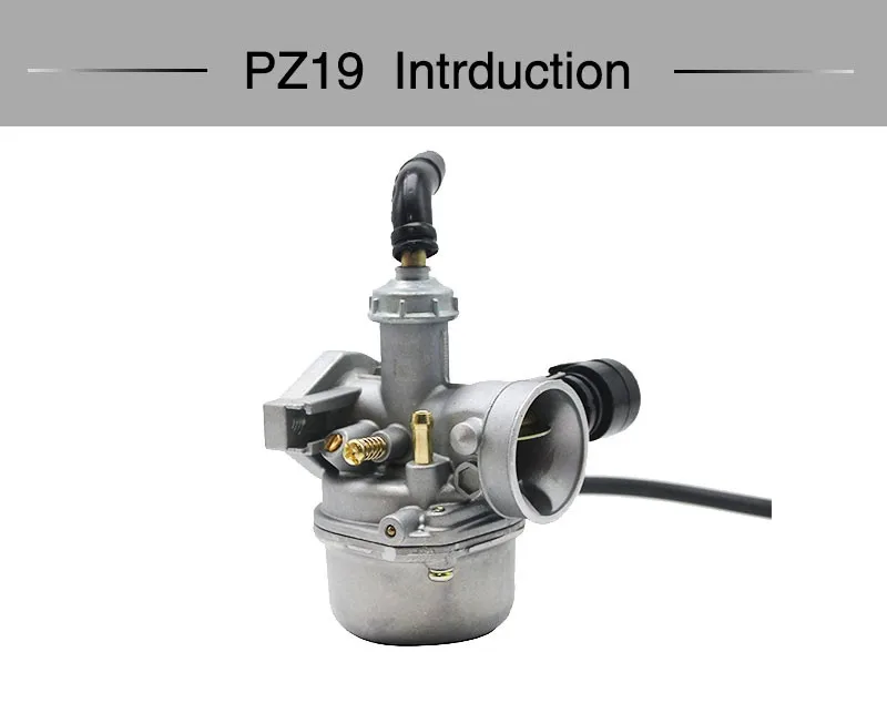 Pz19 Manual Operation Motorcycle Carburetor For 50cc/70cc/90cc/110cc