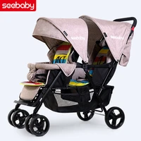 

Wholesale Best Twin Stroller double size children lightweight folding car can sit and down with 2 seat