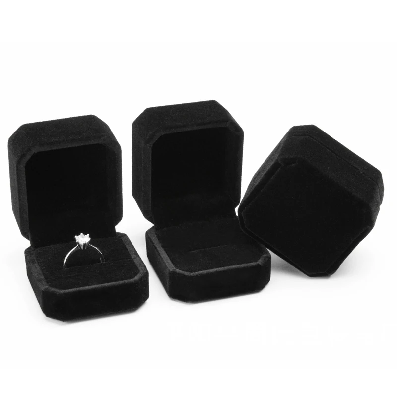 

Blues RTS Luxury Wholesale Handmade Square Velvet Ring box