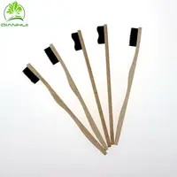 

100% natural hotel bamboo charcoal tooth brush wooden toothbrush