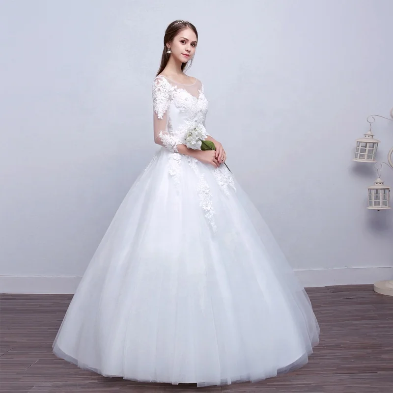 2019 New Wholesale Bridal Gown High Quality Slim Girl Bubble